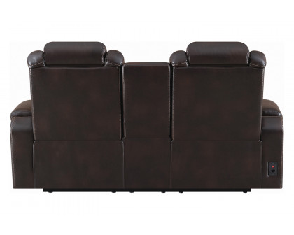 Coaster Korbach Upholstered Power Loveseat - Espresso