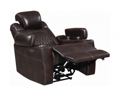 Coaster™ Korbach Upholstered Power Recliner - Espresso