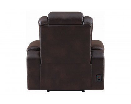 Coaster™ Korbach Upholstered Power Recliner - Espresso