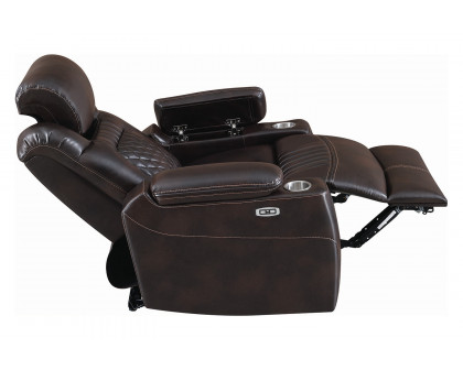 Coaster™ Korbach Upholstered Power Recliner - Espresso