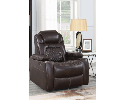 Coaster™ Korbach Upholstered Power Recliner - Espresso