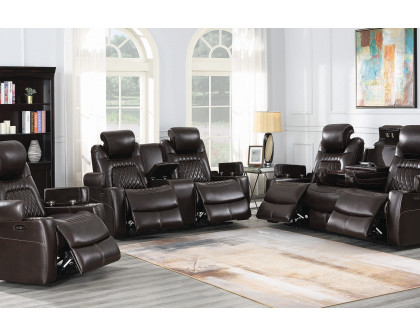 Coaster™ Korbach Upholstered Power Recliner - Espresso