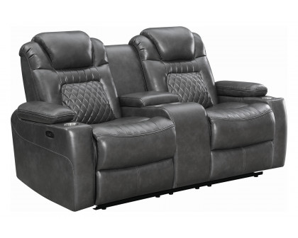 Coaster Korbach 2-Piece Power Living Room Set - Charcoal