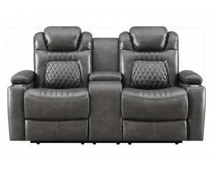 Coaster Korbach Upholstered Power Loveseat - Charcoal