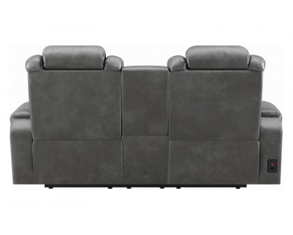 Coaster Korbach Upholstered Power Loveseat - Charcoal