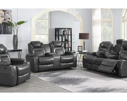 Coaster Korbach Upholstered Power Loveseat - Charcoal