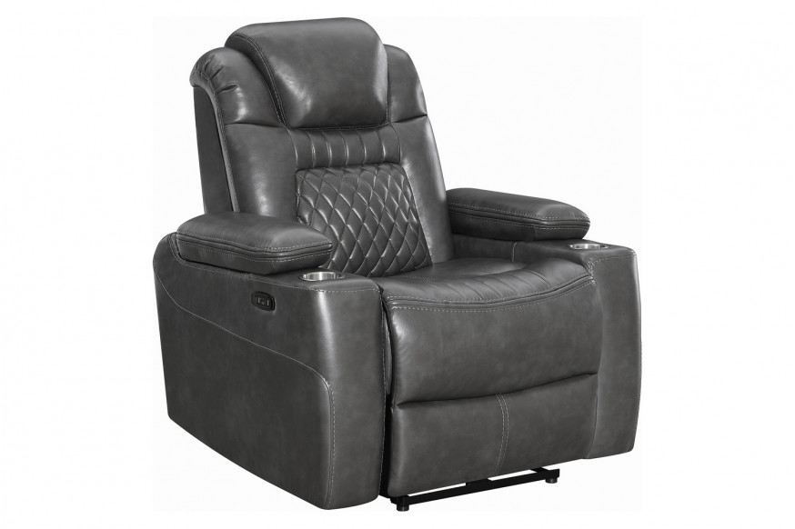 Coaster™ Korbach Upholstered Power Recliner - Charcoal