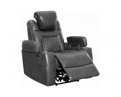 Coaster™ Korbach Upholstered Power Recliner - Charcoal