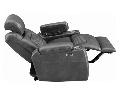 Coaster™ Korbach Upholstered Power Recliner - Charcoal