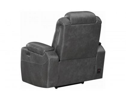 Coaster™ Korbach Upholstered Power Recliner - Charcoal