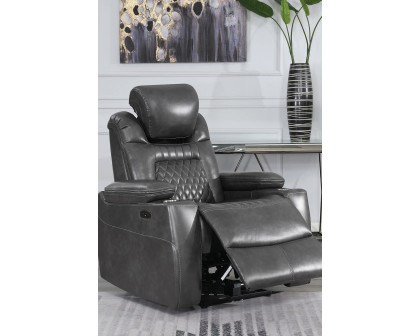 Coaster™ Korbach Upholstered Power Recliner - Charcoal