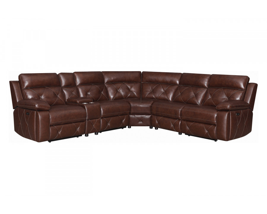 Coaster - Chester 6-Piece Power Sectional in Chocolate