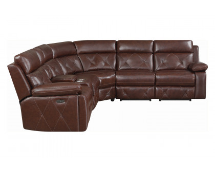 Coaster - Chester 6-Piece Power Sectional in Chocolate