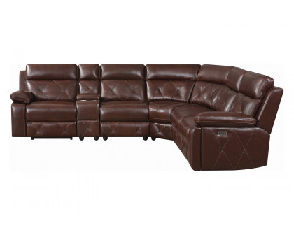 Coaster - Chester 6-Piece Power Sectional in Chocolate