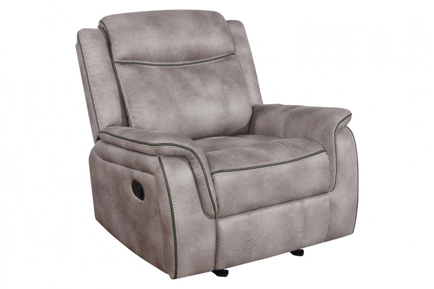 Coaster™ Lawrence Upholstered Tufted Back Glider Recliner - Taupe