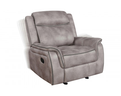 Coaster™ Lawrence Upholstered Tufted Back Glider Recliner - Taupe