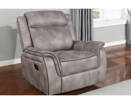 Coaster™ Lawrence Upholstered Tufted Back Glider Recliner - Taupe