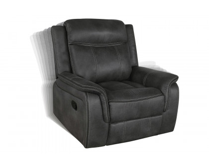 Coaster™ Lawrence Upholstered Tufted Back Glider Recliner - Charcoal