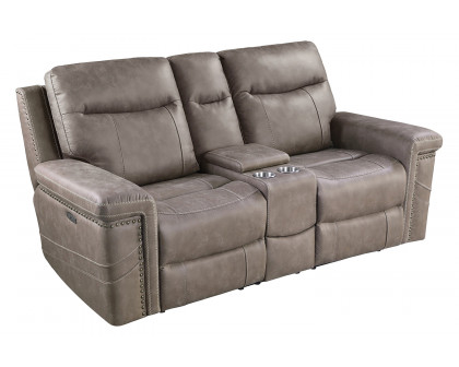 Coaster - Wixom Cushion Back Power Sofa in Taupe