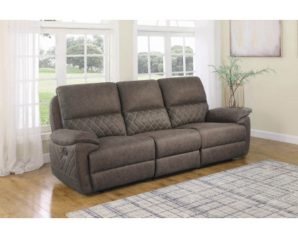 Coaster Variel Upholstered Tufted Motion Sofa - Taupe