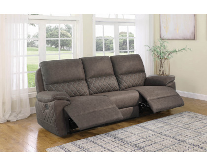 Coaster Variel Upholstered Tufted Motion Sofa - Taupe