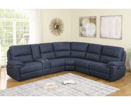 Coaster Variel 6-Piece Modular Motion Sectional - Blue