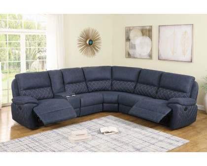 Coaster Variel 6-Piece Modular Motion Sectional - Blue