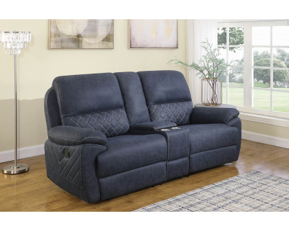 Coaster - Variel Upholstered Tufted Motion Loveseat with Console