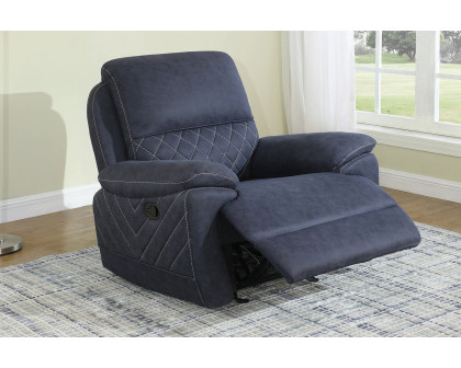 Coaster Variel Glider Recliner - Blue