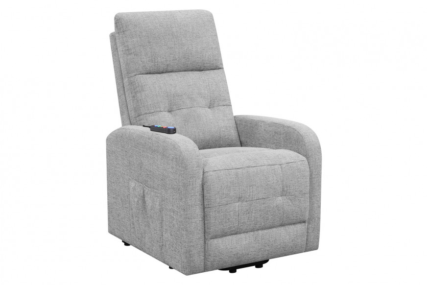 Coaster™ Tufted Upholstered Power Lift Recliner - Gray