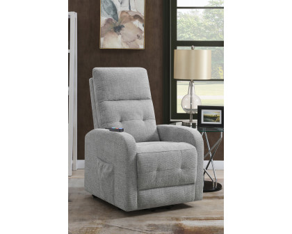 Coaster™ Tufted Upholstered Power Lift Recliner - Gray