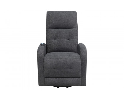 Coaster Tufted Upholstered Power Lift Recliner - Charcoal