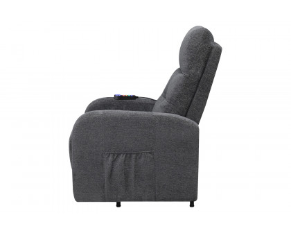 Coaster Tufted Upholstered Power Lift Recliner - Charcoal