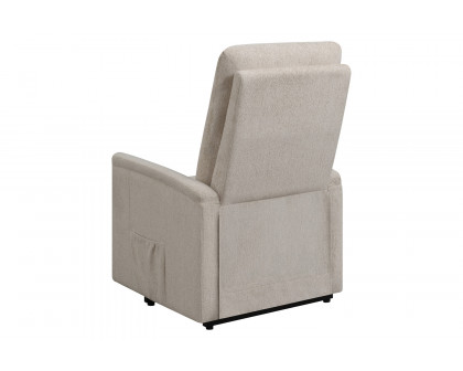 Coaster™ Power Lift Recliner with Storage Pocket - Beige