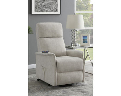 Coaster™ Power Lift Recliner with Wired Remote - Beige