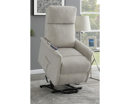 Coaster™ Power Lift Recliner with Wired Remote - Beige