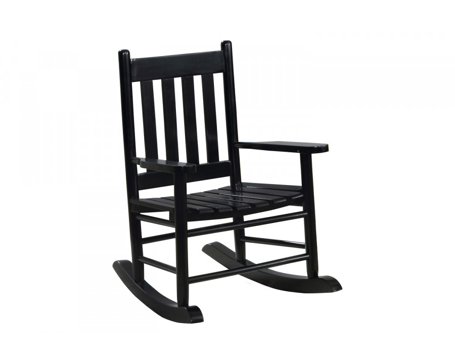 Coaster Slat Back Youth Rocking Chair - Black