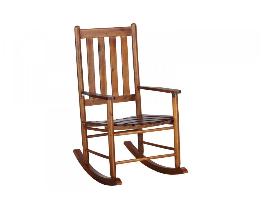 Coaster - Slat Back Wooden Rocking Chair