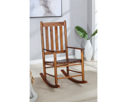 Coaster - Slat Back Wooden Rocking Chair