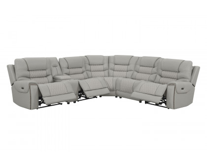 Coaster - Garnet 6-Piece Modular Power Sectional in Light Gray