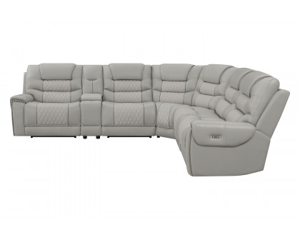 Coaster - Garnet 6-Piece Modular Power Sectional in Light Gray