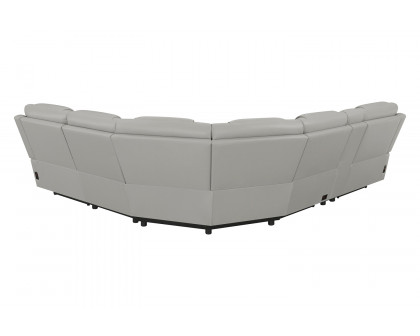 Coaster - Garnet 6-Piece Modular Power Sectional in Light Gray