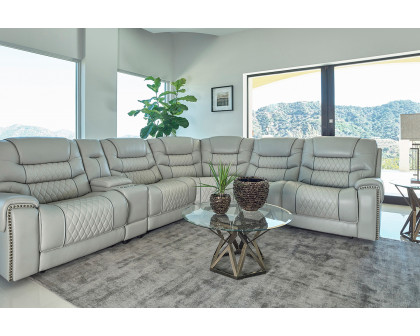 Coaster - Garnet 6-Piece Modular Power Sectional in Light Gray