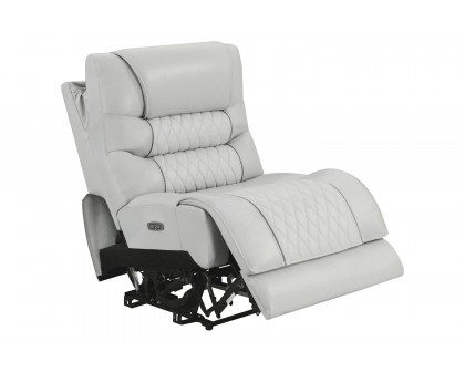 Coaster Garnet Upholstered Power Reclining Seat And Power Headrest Home Theater - Light Gray