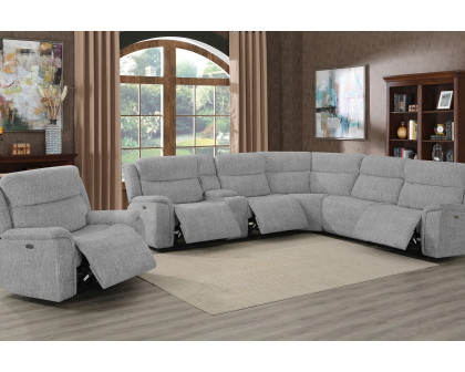 Coaster - Wagner 6-Piece Modular Power Sectional in Light Gray