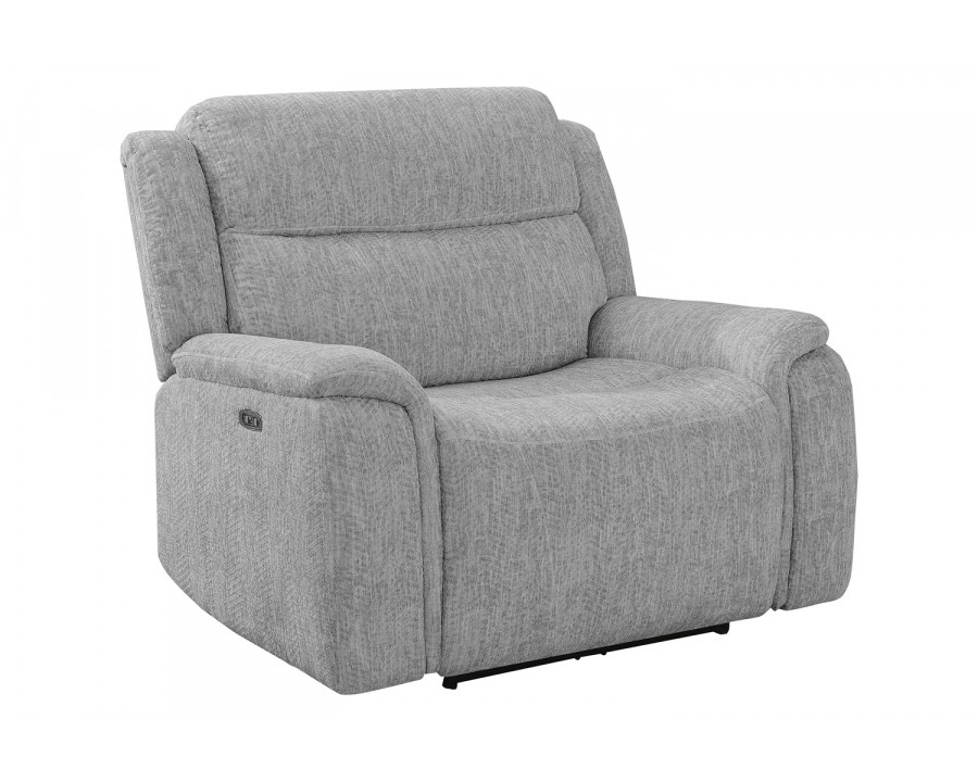 Coaster - Wagner Power Recliner With Power Headrest in Light Gray