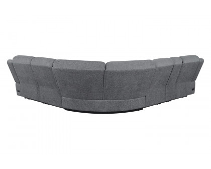 Coaster Bahrain 6-Piece Upholstered Motion Sectional - Charcoal