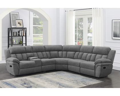 Coaster Bahrain 6-Piece Upholstered Motion Sectional - Charcoal