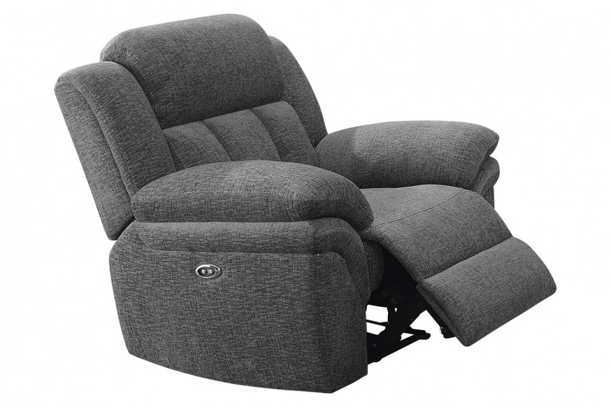 Coaster™ Bahrain Upholstered Glider Recliner - Charcoal