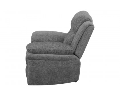 Coaster™ Bahrain Upholstered Glider Recliner - Charcoal